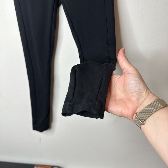 Loft Black Petite Seamed Ponte Cropped Thick Opaque Stretch Pull Up Leggings XSP - Picture 7 of 13